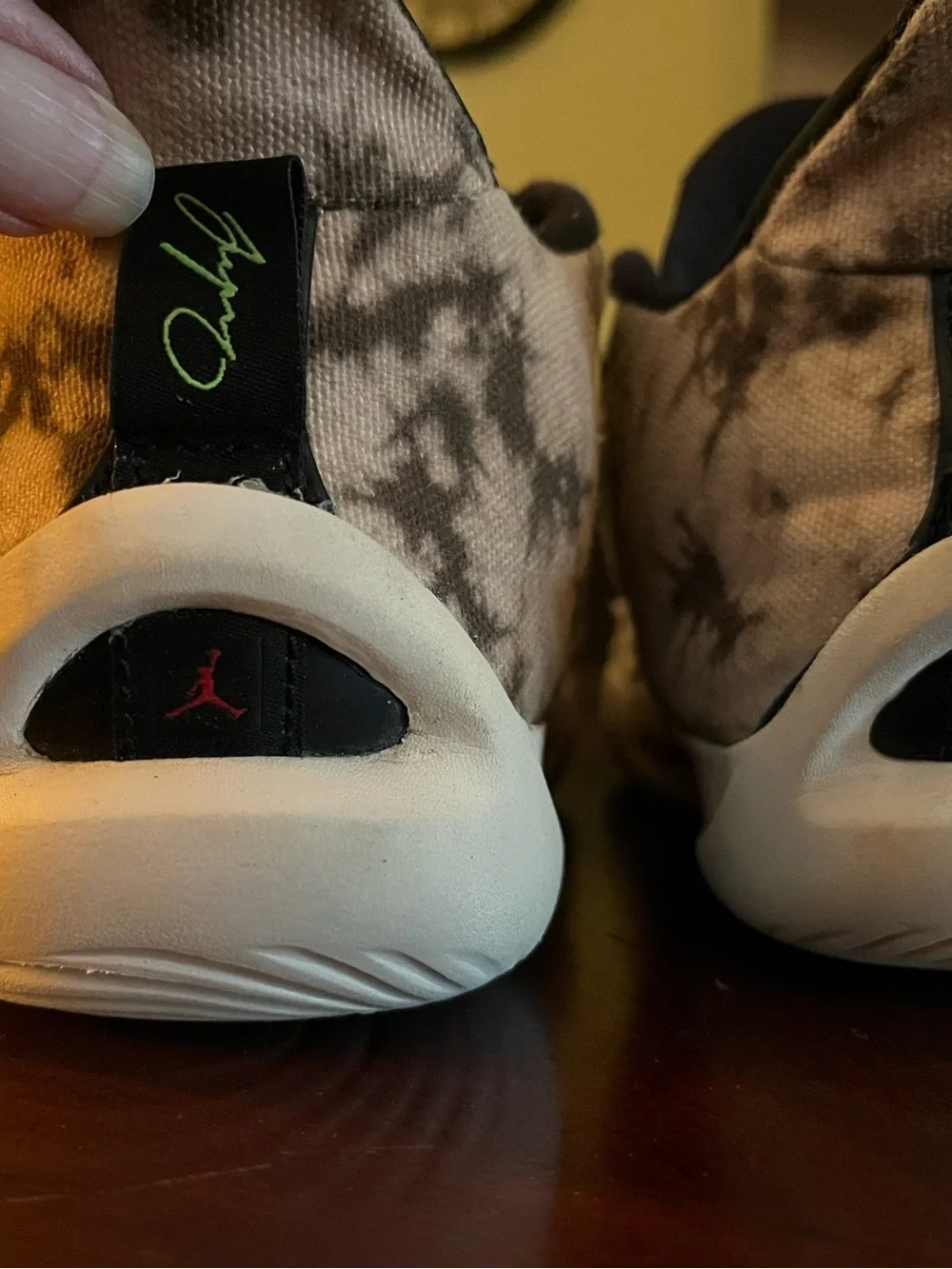 Nike Jordan Tatum1 Kids Beige and Black Knit Sneakers